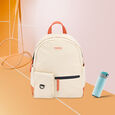 Fastrack White & Orange Vibepack laptop backpack - image number 0