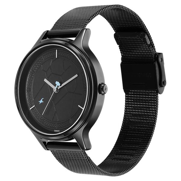Fastrack Thor Quartz Analog Black Dial Stainless Steel Strap Watch for Girls - image number 3