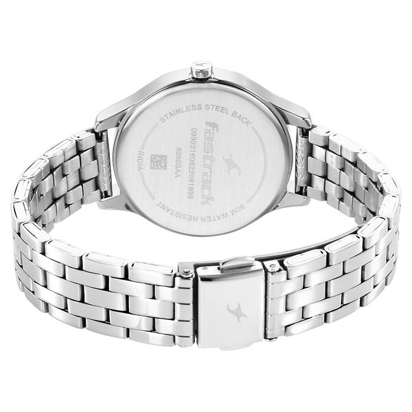 Fastrack Stunners Quartz Analog Silver Dial Metal Strap Watch for Girls - image number 4