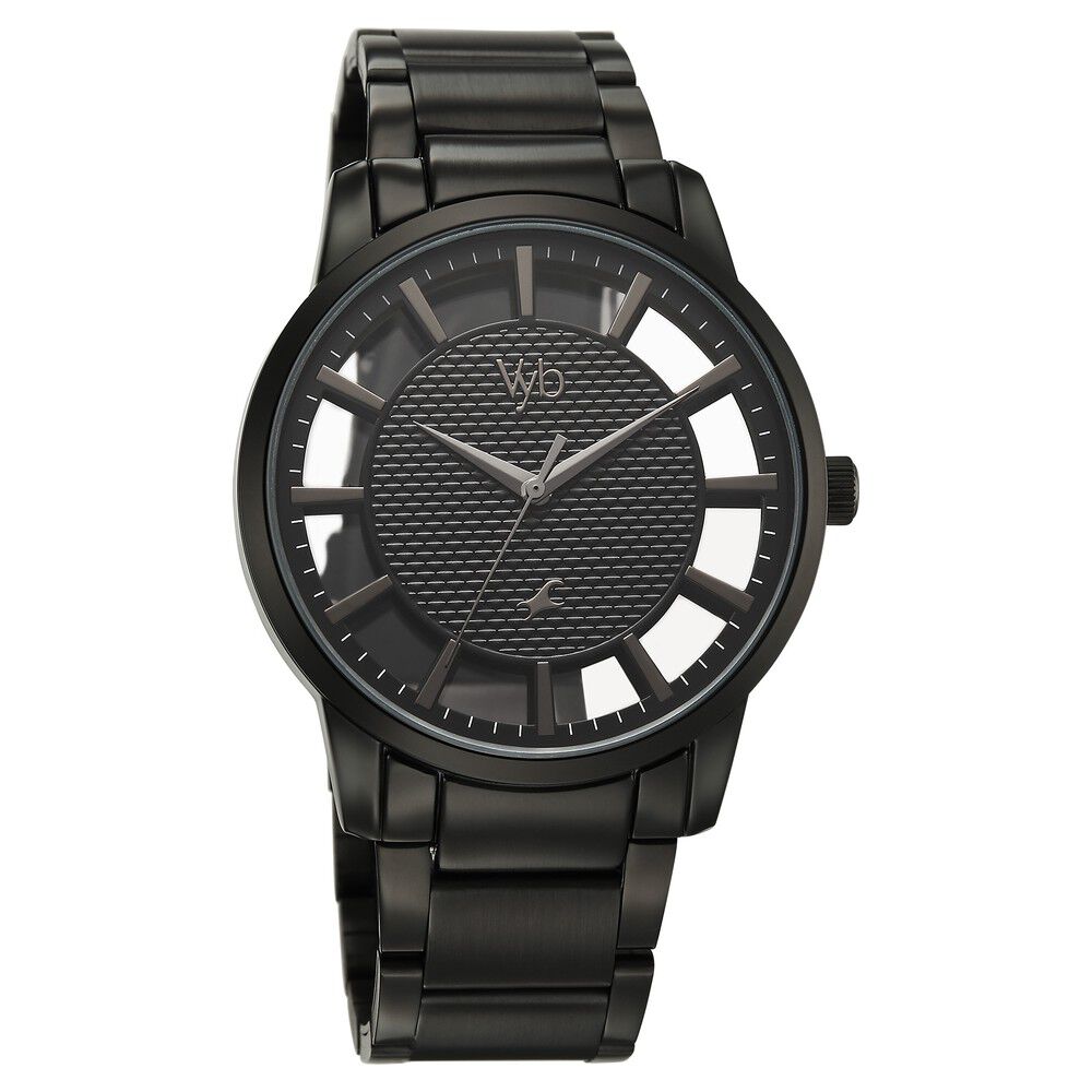 Buy Online Vyb Horizon By Fastrack Quartz Analog Black Dial Grey