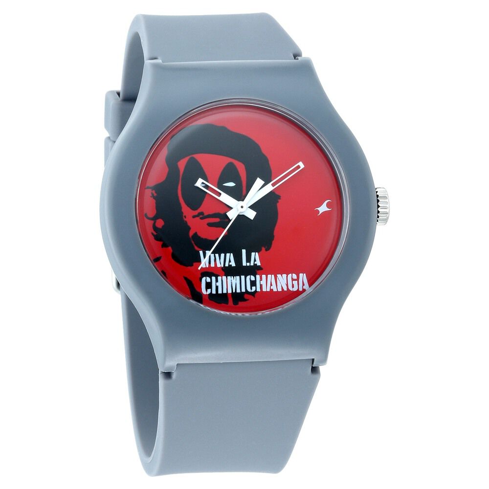 Fastrack Deadpool Quartz Analog Bicolour Dial Silicone Strap Unisex Watch