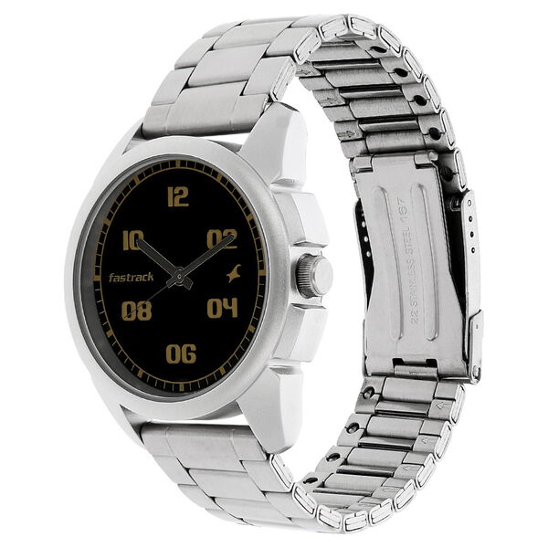 Fastrack Quartz Analog Black Dial Stainless Steel Strap Watch for Guys - image number 1