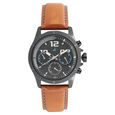 Fastrack Loopholes Quartz Multifunction Black Dial Leather Strap Watch for Guys - image number 0