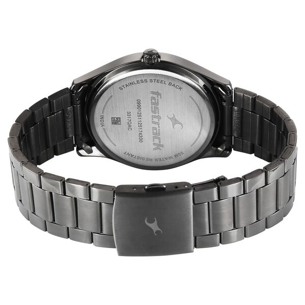 Fastrack Wild Quartz Analog Green Dial Gun Metal Strap Watch For Guys - image number 7