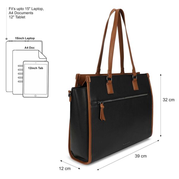Powercarry laptop tote - black - image number 2