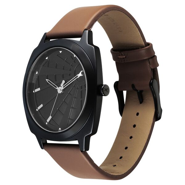 Fastrack Groove Quartz Analog Black Dial Guys Leather Watch - image number 2