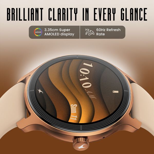 Fastrack Sleek Smartwatch 1.32" inch AMOLED Display, Sleek Design, Functional Crown, QR Hub, 24/7 Health Suite - image number 1