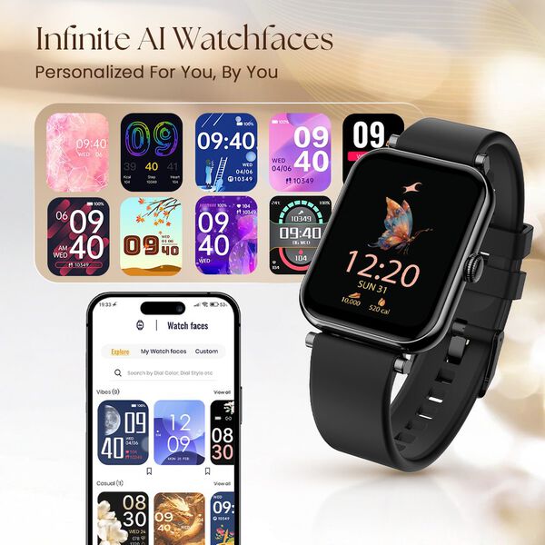 Fastrack Noir Charm Women Smartwatch 1.65" inch AMOLED Display,Sleek Design,AI Watchface & AI Chat,Functional Crown - image number 1