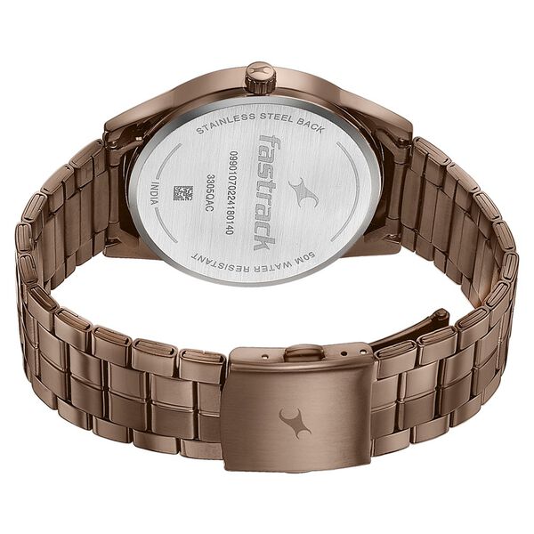 Fastrack Stunners Quartz Analog Brown Dial Stainless Steel Strap Watch for Guys - image number 4