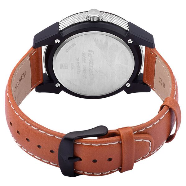 Fastrack Modular Quartz Analog Silver Dial Leather Strap Watch for Guys - image number 4