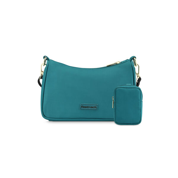 Fastrack Teal Blue Crossbody Sling Bag for Girls - image number 2