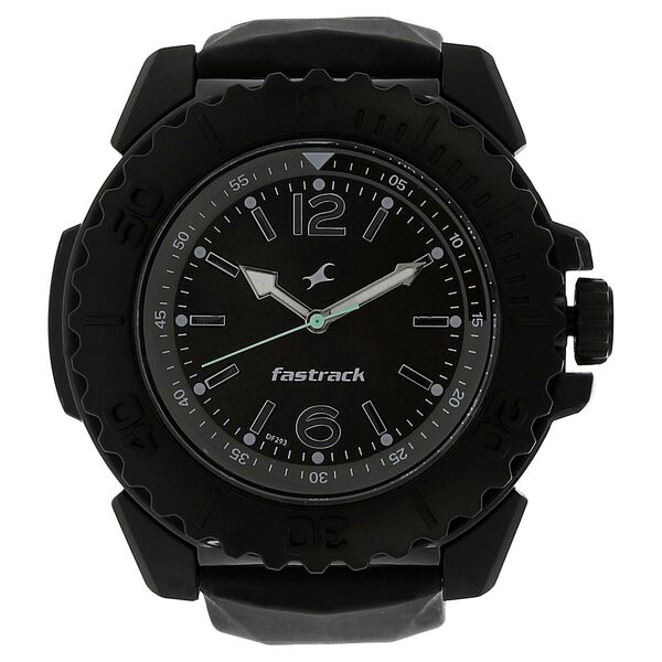 Fastrack Quartz Analog Black Dial Silicone Strap Watch for Guys - image number 0