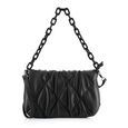 Fastrack Pleat-Quilted Satchel with Acetate Chain Handle in Black - image number 1