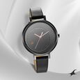 Fastrack Style Up Black Dial Leather Strap Watch for Girls - image number 0