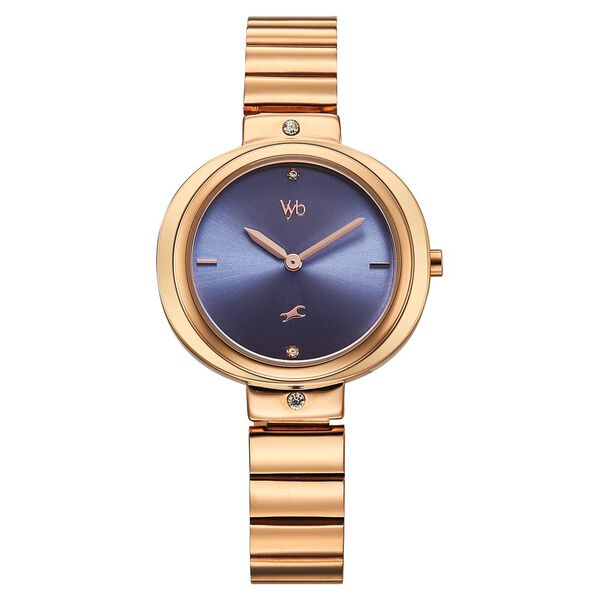 Fastrack Vyb Diva Quartz Analog Purple Dial Metal Strap Watch For Girls - image number 1