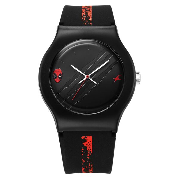Fastrack Deadpool Wolverine Quartz Analog Black Dial With Black Silicone Strap Watch For Unisex - image number 0