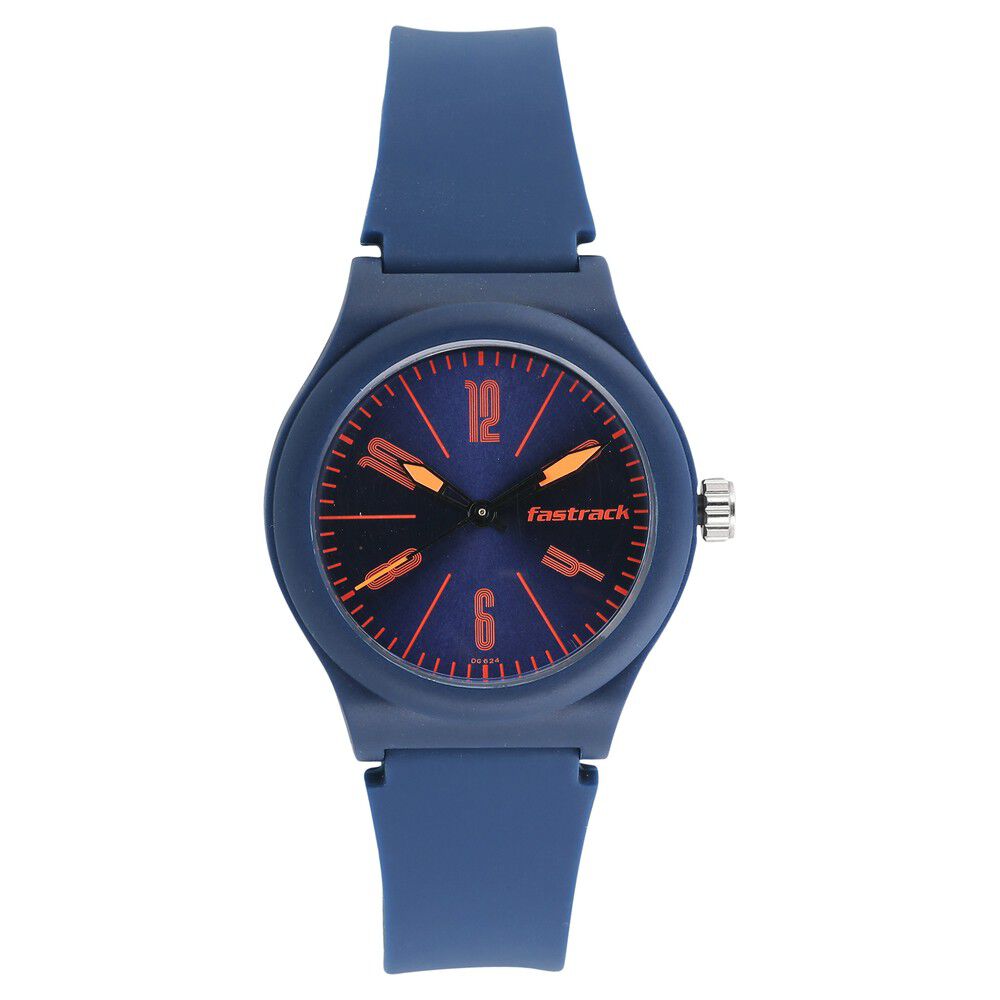 Fastrack blue analogue watch clearance