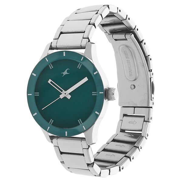 Fastrack Quartz Analog Blue Dial Stainless Steel Strap Watch for Girls - image number 1