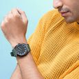 Vyb Rebel By Fastrack Quartz Analog Green Dial Silicone Strap Watch For Guys - image number 6
