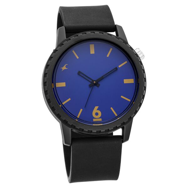 Fastrack Quartz Analog Blue Dial Silicone Strap Watch for Unisex - image number 0