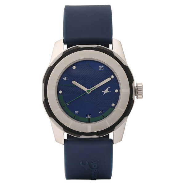 Fastrack Quartz Analog Blue Dial Plastic Strap Watch for Guys - image number 1