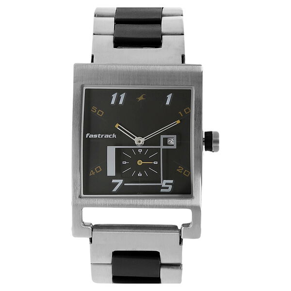 Fastrack Quartz Analog Black Dial Stainless Steel Strap Watch for Guys - image number 0