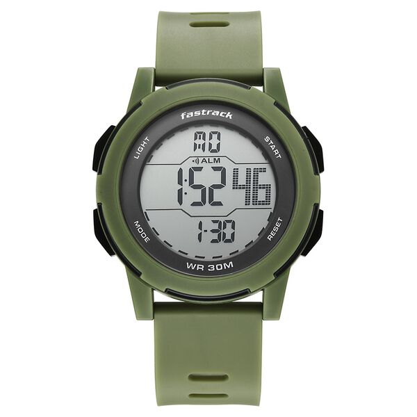 Fastrack Streetstyle Digital Dial Green Polyether Strap Watch For Unisex - image number 0