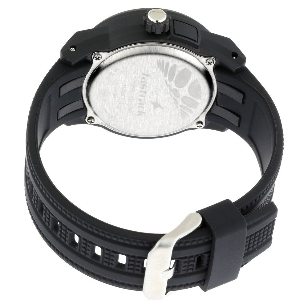 Fastrack Trendies Quartz Analog Black Dial Silicone Strap Watch