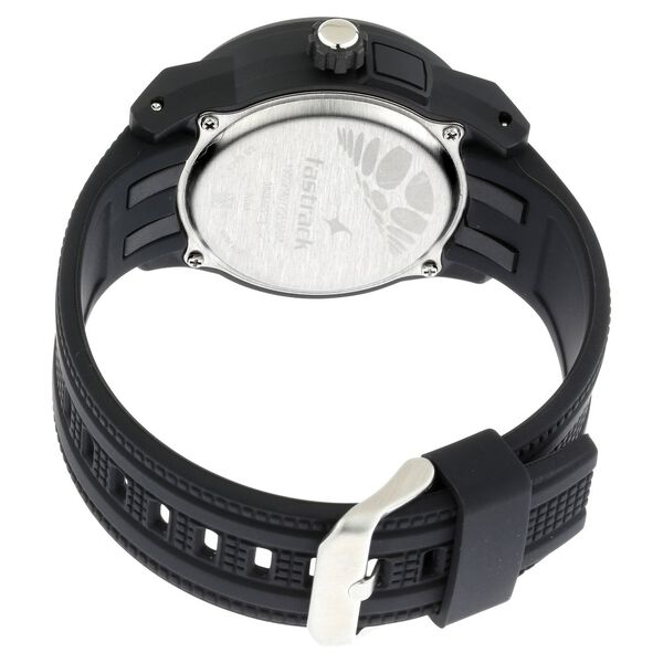 Fastrack Trendies Quartz Analog Black Dial Silicone Strap Watch for Guys - image number 5