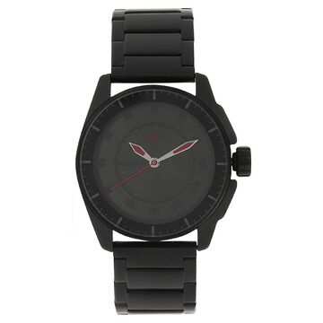 Fastrack Quartz Analog Black Dial Stainless Steel Strap Watch for Guys