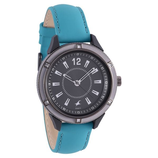 Fastrack Quartz Analog Black Dial Leather Strap Watch for Girls - image number 0