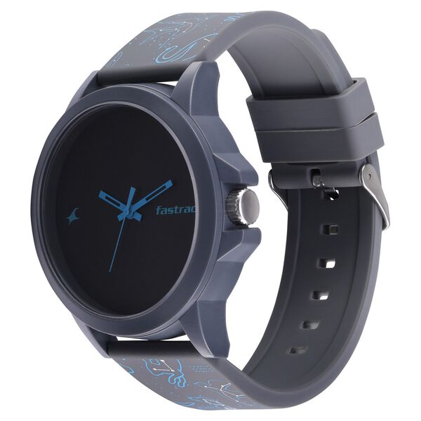 Fastrack Space Rover Quartz Analog Black Dial Silicone Strap Unisex Watch - image number 2