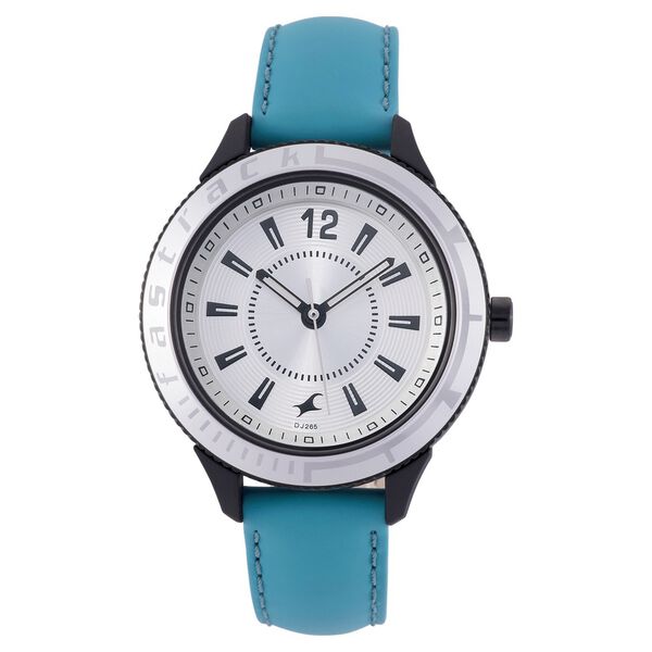 Fastrack Modular Quartz Analog Silver Dial Leather Strap Watch for Girls - image number 1
