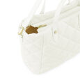 White Quilted Tote Bag - image number 5