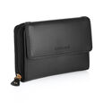 Fastrack Jet Black Zip around Wallet - image number 1