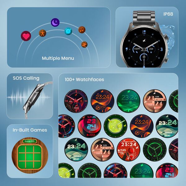 Fastrack Astor FR2 Pro Smart Watch with 3.63 cm AMOLED Display with 466*466 Pixel Resolution, AI Voice Assistant - image number 5