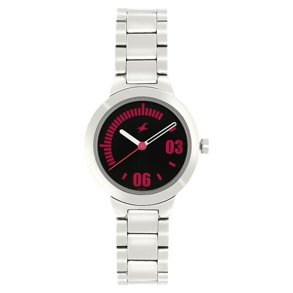 Fastrack Hitlist Quartz Analog Black Dial Stainless Steel Strap Watch for Girls - image number 1