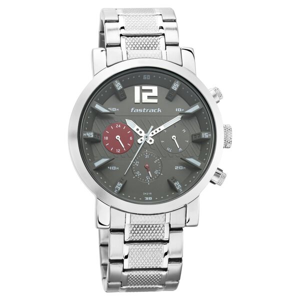 Fastrack Fastfit Quartz Multifunction Grey Dial Stainless Steel Strap Watch for Guys - image number 1