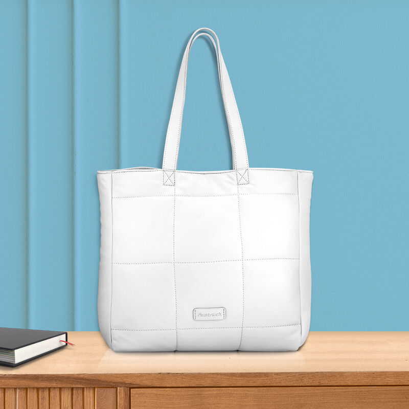 Grey QUILTED TOTE BAG