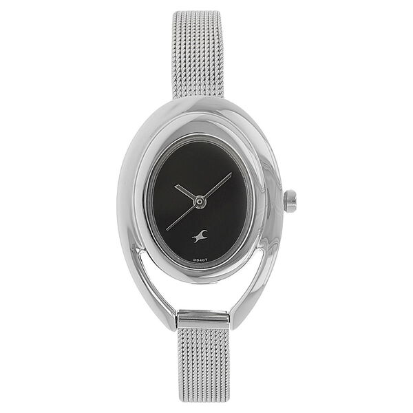 Fastrack Quartz Analog Black Dial Stainless Steel Strap Watch for Girls - image number 0