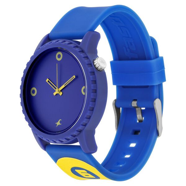 Fastrack Quartz Analog Blue Dial Silicone Strap Watch for Unisex - image number 2