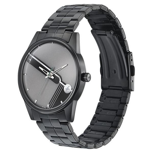 Fastrack Stunners Quartz Analog Grey Dial Stainless Steel Strap Watch for Guys - image number 2