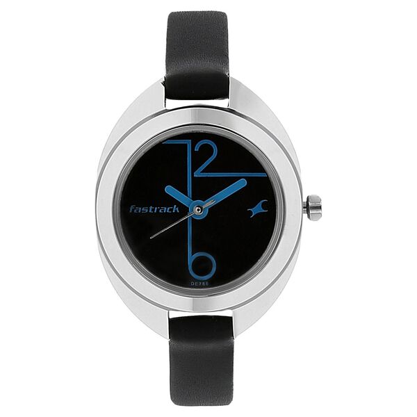 Fastrack Quartz Analog Black Dial Leather Strap Watch for Girls - image number 0