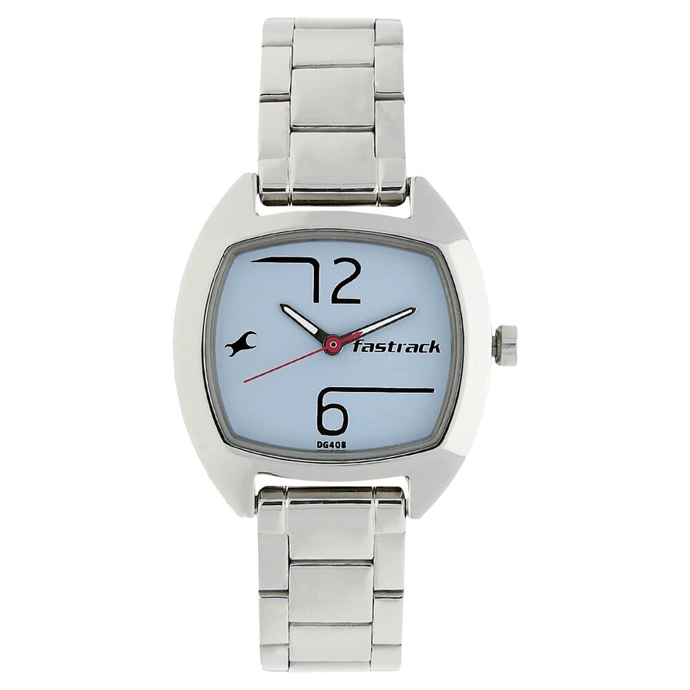Fastrack Bare Basics Quartz Analog Blue Dial Stainless Steel Strap