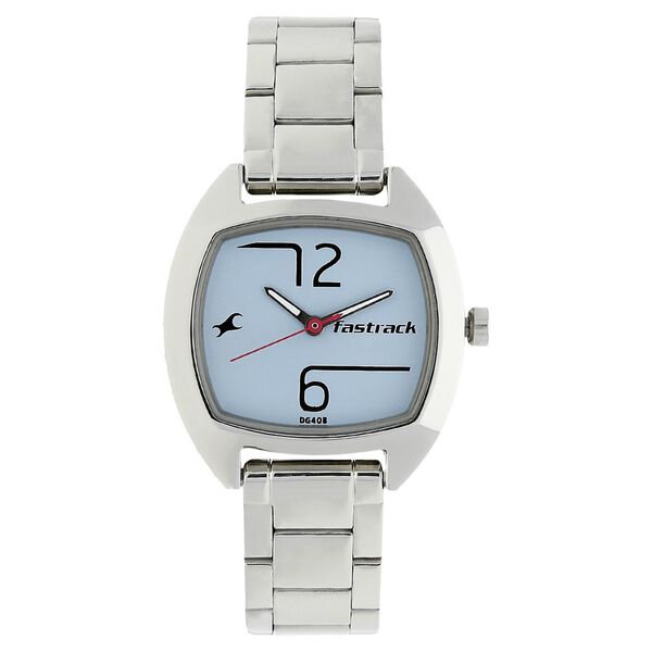 Fastrack Bare Basics Quartz Analog Blue Dial Stainless Steel Strap Watch for Girls - image number 0
