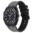 Vyb Rebel By Fastrack Quartz Analog Black Dial Grey Silicone Strap Watch For Guys - image number 4