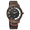 Vyb Horizon By Fastrack Quartz Analog Black Dial Brown Stainless Steel Strap Watch For Guys - image number 2
