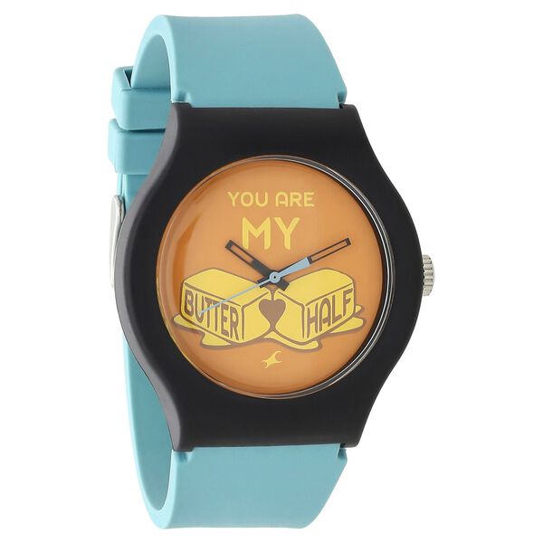 Fastrack Quartz Analog Yellow Dial Silicone Strap Watch for Unisex - image number 1