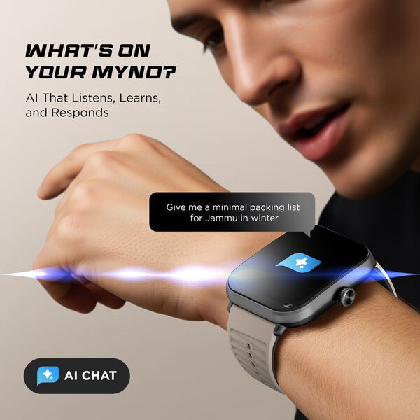 Fastrack MYND - 4.9 cm AMOLED Display, AI Watchface, Offline Voice Commands, AI Chat, BT Calling IP68 Smartwatch - image number 3