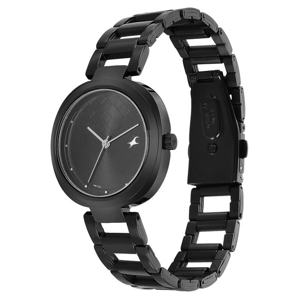Fastrack Stunners Quartz Analog Black Dial Stainless Steel Strap Watch for Girls - image number 3